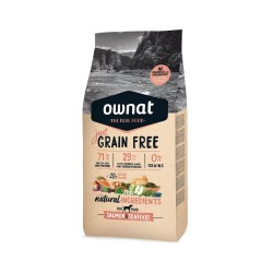 Croquettes pour chien Just Grain Free Salmon & Seafood Ownat 14 kg - Letraqueur.fr