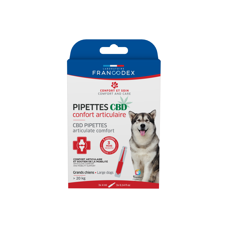 Pipettes CBD chiens + de 20kg Francodex - Letraqueur.fr Pipettes CBD chiens + de 20kg Francodex - Letraqueur.fr