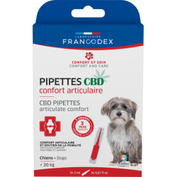 Pipettes CBD chiens - de 20kg Francodex - Letraqueur.fr