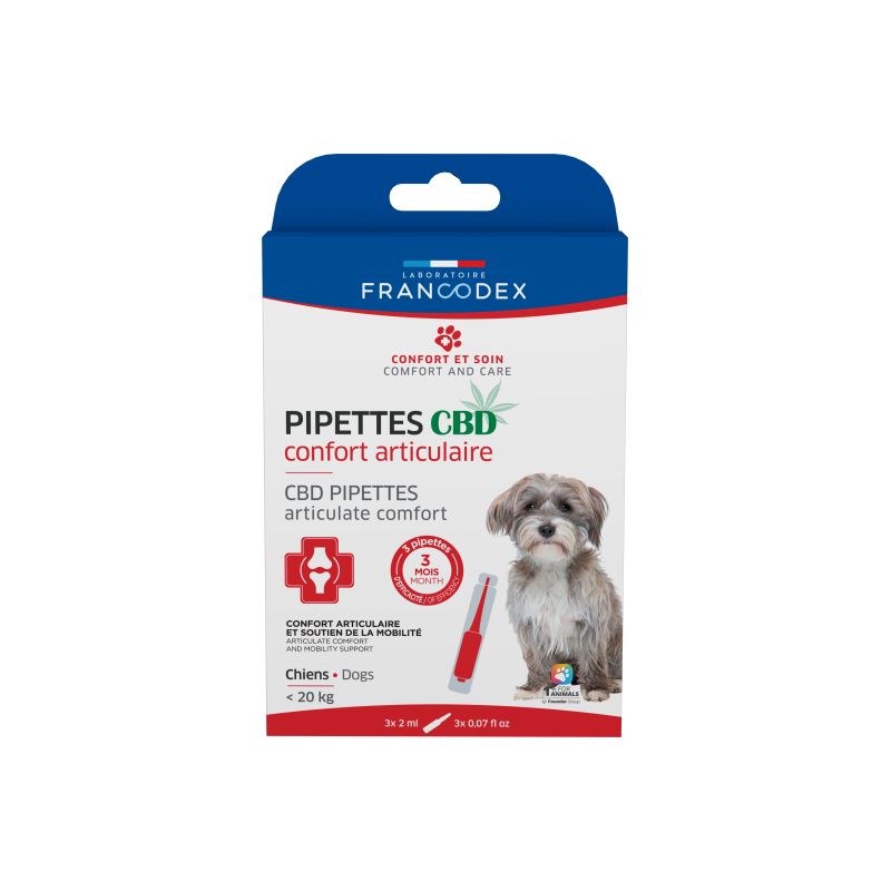 Pipettes CBD chiens - de 20kg Francodex - Letraqueur.fr Pipettes CBD chiens - de 20kg Francodex - Letraqueur.fr