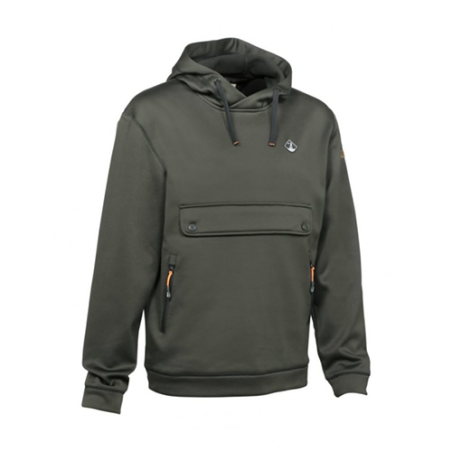 SWEATSHIRT A CAPUCHE PERCUSSION KAKI - Letraqueur.fr