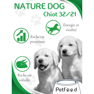 Croquettes Chiot Nature Dog 32/21 15kg