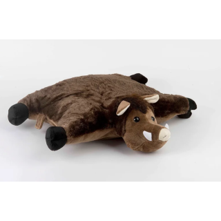 Coussin sanglier en peluche 54x54 cm - Letraqueur.fr