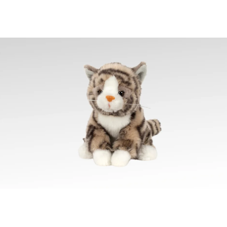 Peluche Chat tigré gris 20 cm
