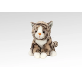 Peluche Chat tigré gris 20 cm