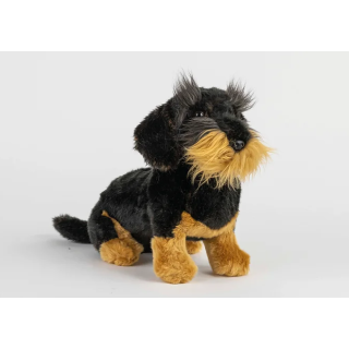 Peluche Teckel à poils durs 28 cm
