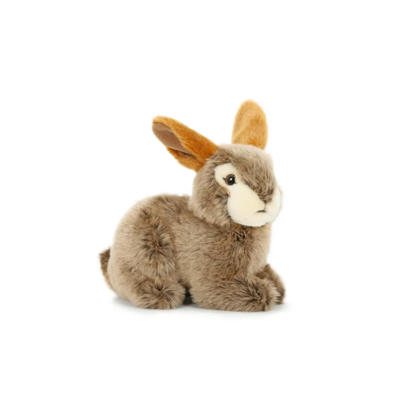 Peluche Lapin brun couché 20 cm Peluche Lapin brun couché 20 cm