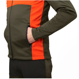 Polaire SEELAND Elliot Pine green/Hi-Vis orange