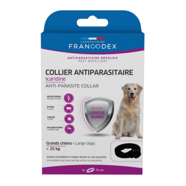 Collier Antiparasitaire Icaridine Grand Chien (+de 25kg) Francodex