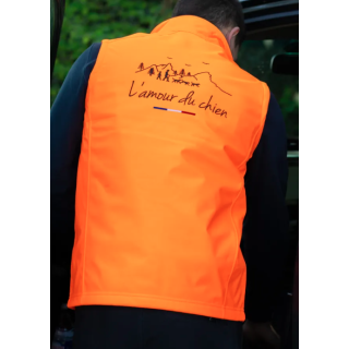 Softshell sans manche Chasse Tricolore Orange