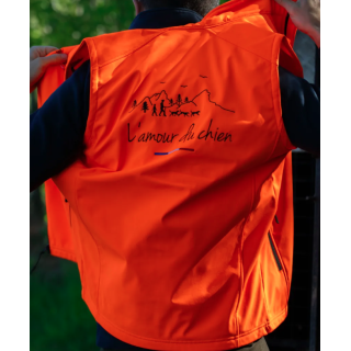 Softshell sans manche Chasse Tricolore Orange