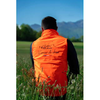 Softshell sans manche Chasse Tricolore Orange