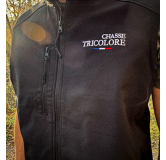 Softshell sans manche Chasse Tricolore Noire