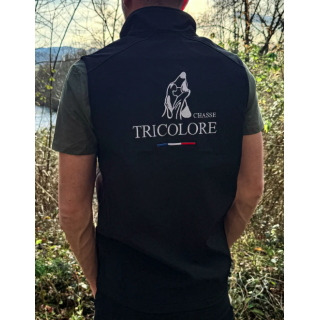 Softshell sans manche Chasse Tricolore Noire