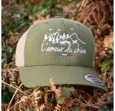 Casquette kaki chasse tricolore amour du chien