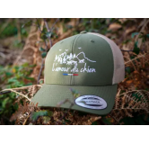 Casquette kaki chasse tricolore amour du chien