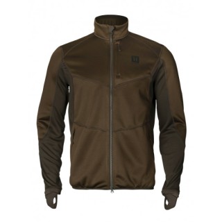 Härkila Scandinavian fleece jacket Willow green/Deep  brown