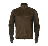 Härkila Scandinavian fleece jacket Willow green/Deep  brown