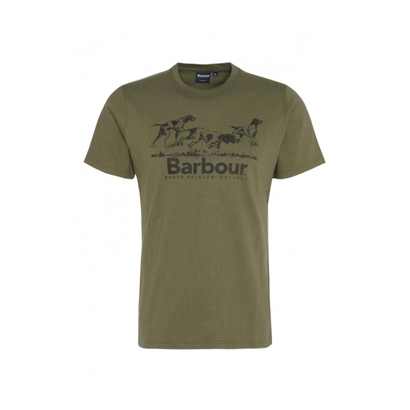 Tee-Shirt Field Dog Graphic Olive Barbour Tee-Shirt Field Dog Graphic Olive Barbour
