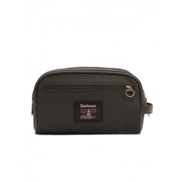 Wax Washbag Olive / Beacon Barbour