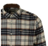 Chemise Portdown Tailored Checked Ecru Barbour