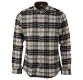 Chemise Portdown Tailored Checked Ecru Barbour
