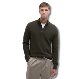 Sweat Holden Half Zip Knitted Jumper Olive Barbour