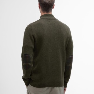 Sweat Holden Half Zip Knitted Jumper Olive Barbour