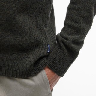 Sweat Holden Half Zip Knitted Jumper Olive Barbour
