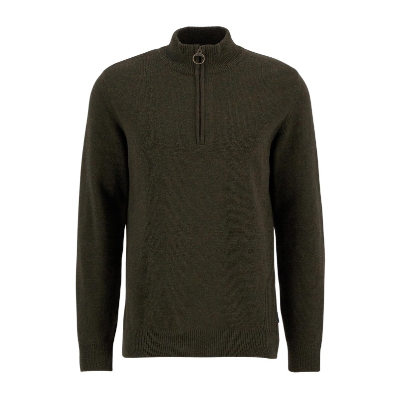 Sweat Holden Half Zip Knitted Jumper Olive Barbour Sweat Holden Half Zip Knitted Jumper Olive Barbour