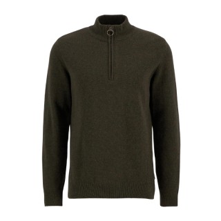 Sweat Holden Half Zip Knitted Jumper Olive Barbour