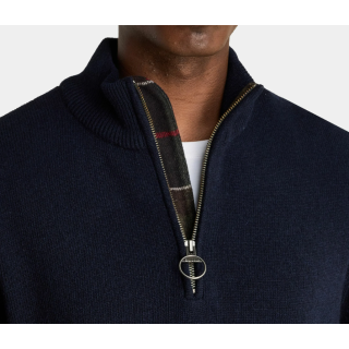 Sweat Holden Half Zip Knitted Jumper Navy Barbour