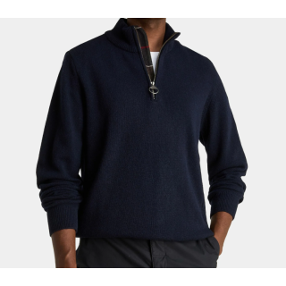 Sweat Holden Half Zip Knitted Jumper Navy Barbour