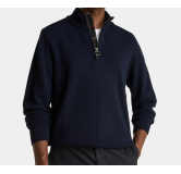 Sweat Holden Half Zip Knitted Jumper Navy Barbour