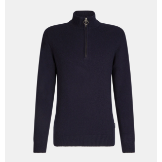 Sweat Holden Half Zip Knitted Jumper Navy Barbour