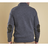 Sweat Holden Half Zip Knitted Jumper Grey Barbour