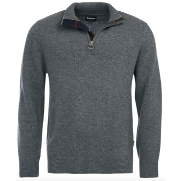 Sweat Holden Half Zip Knitted Jumper Grey Barbour