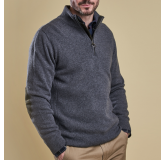 Sweat Holden Half Zip Knitted Jumper Grey Barbour