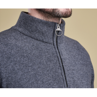 Sweat Holden Half Zip Knitted Jumper Grey Barbour
