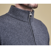 Sweat Holden Half Zip Knitted Jumper Grey Barbour