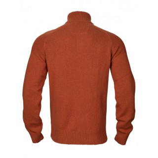 Pull HARKILA Vincent Merino Demi-zippé Bombay Brown 