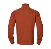 Pull HARKILA Vincent Merino Demi-zippé Bombay Brown 