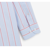 Chemise Serge Blanco manches longues rayée en coton oxford bleu ciel