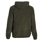 SWEATSHIRT POLAIRE A CAPUCHE PERCUSSION MARRON