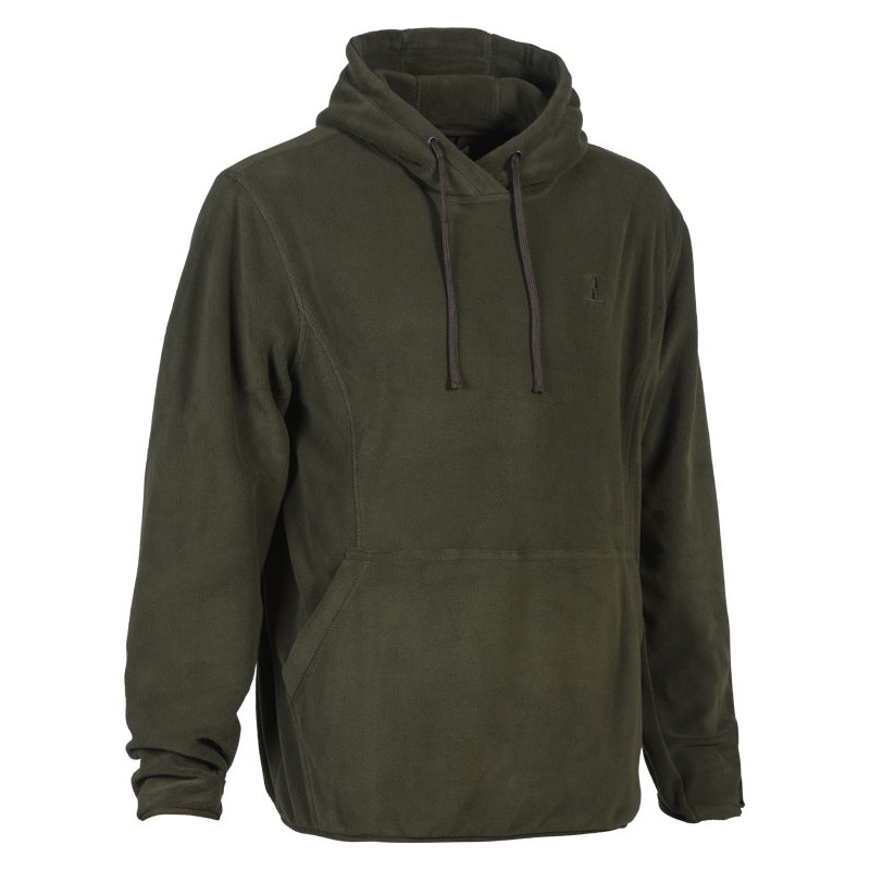 SWEATSHIRT POLAIRE A CAPUCHE PERCUSSION MARRON