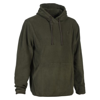 SWEATSHIRT POLAIRE A CAPUCHE PERCUSSION MARRON