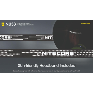 LAMPE FRONTALE Nitecore NU33 NOIR - 700 LUMENS