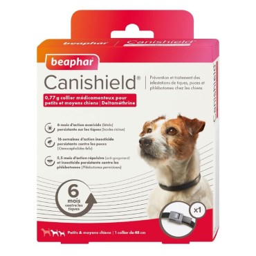 BEAPHAR Collier CANISHIELD PETITS ET MOYENS CHIENS 48 CM