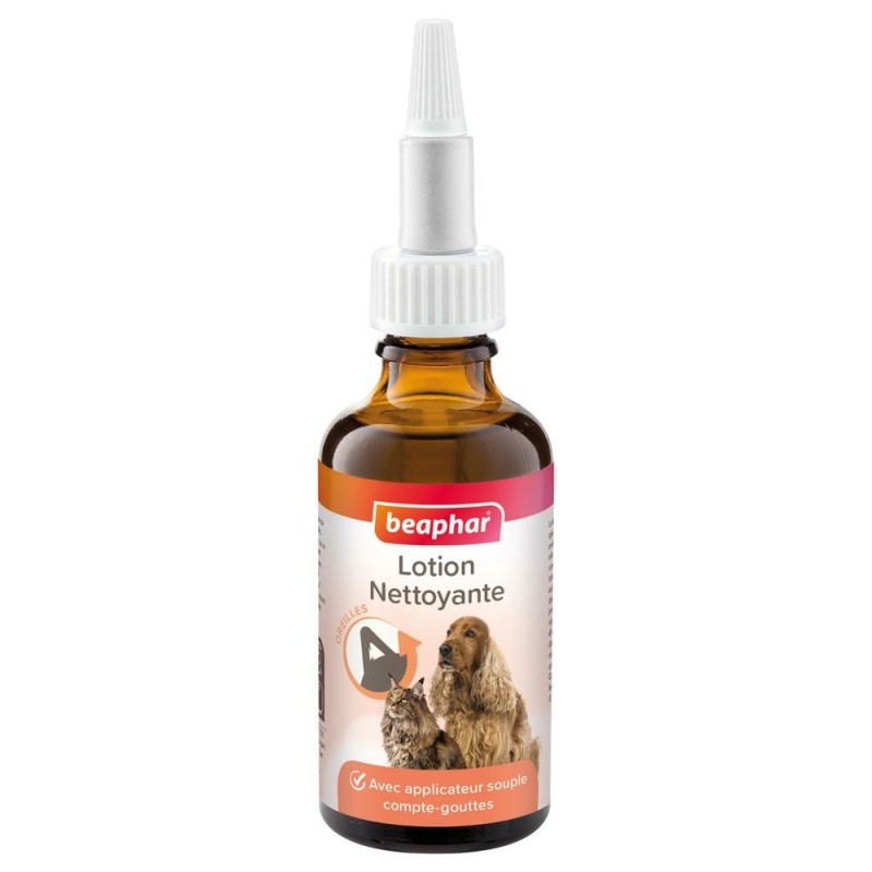 Beaphar Lotion nettoyante pour les oreilles pour chien et chat - 50 ml