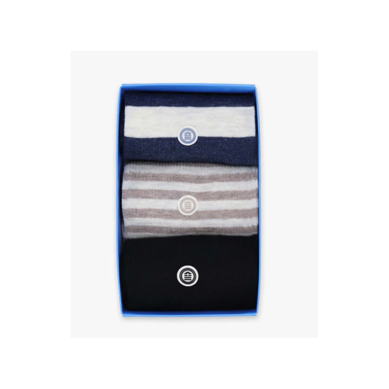 Chaussettes Serge Blanco PACK 3 PAIRE BICOLORE